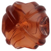 Perles rondelles travaillés 18 mm en résine transparente - Topaz x1
