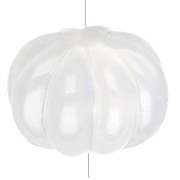 Perle citrouille 11 mm en résine translucide - White opal x6