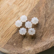 Perle citrouille 11 mm en résine translucide - White opal x6