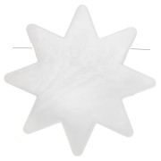 Perle soleil 28 mm en résine opaque - Blanc marbré effet mat x1|raw }}