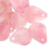 Sequins pétales de fleurs incurvés 14x10.5 mm en résine - Rose marbré x8