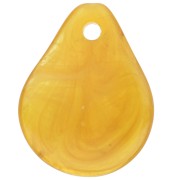 Sequins pétales de fleurs incurvés 14x10.5 mm en résine -  Jaune miel marbré x8