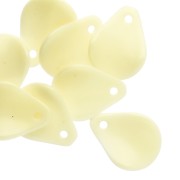 Sequins pétales de fleurs incurvés 14x10.5 mm en résine - Jaune pâle x8