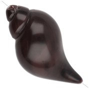 Perles - Perle coquillage 27x15 mm en résine opaque - Chocolat marbré x1 Perle coquillage 27x15 mm en résine opaque - Chocolat marbré x1