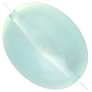 Perles - Perle olive 24x19 mm en résine translucide - Vert d'eau x1 Perle olive 24x19 mm en résine translucide - Vert d'eau x1