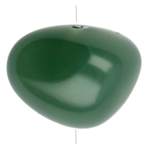 Perles rondes 14 mm en résine translucide - Vert bouteille marbré x6 - Perles & Co