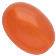 Perle olive 21x15 mm en résine translucide - Marbré Orange fluo x1|raw }}