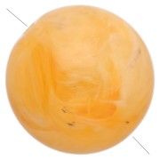 Perles rondes 14 mm en résine translucide - Mangue marbré x6|raw }}