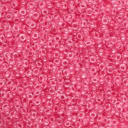 Rocaille Miyuki 15/0 208 - Carnation Pink Lined Crystal x8g