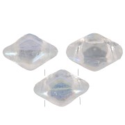 Perles en verre Mini Gemduo 2 trous 6x4 mm - Gold Shine Dark Green x5g