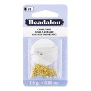 Doré - Perles tubes à écraser 1.2x1 mm - Beadalon - Doré x160 Perles tubes à écraser 1.2x1 mm - Beadalon - Doré x160