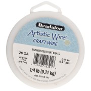 Fil de laiton rond 0.41 mm Artistic Wire - Anti-ternissement x94.7m