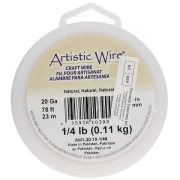 Fil de cuivre rond 0.81 mm Artistic Wire - Naturel Anti-ternissement x24m