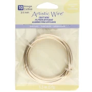Fil de cuivre Artistic Wire 2.60 mm - Plaqué Argent Doré anti-ternissement x1.5m