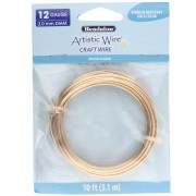 Fil de cuivre Artistic Wire 2.1 mm - Plaqué Argent Doré anti-ternissement x3.1m