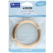 Fil de cuivre Artistic Wire 1.6 mm - Plaqué Argent Doré anti-ternissement x3.1m