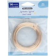 Fil de cuivre Artistic Wire 1.6 mm - Plaqué Argent Doré anti-ternissement x7.6m