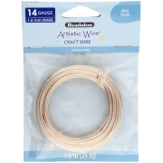 Fil de cuivre Artistic Wire 1.6 mm - Plaqué Argent Doré anti-ternissement x7.6m