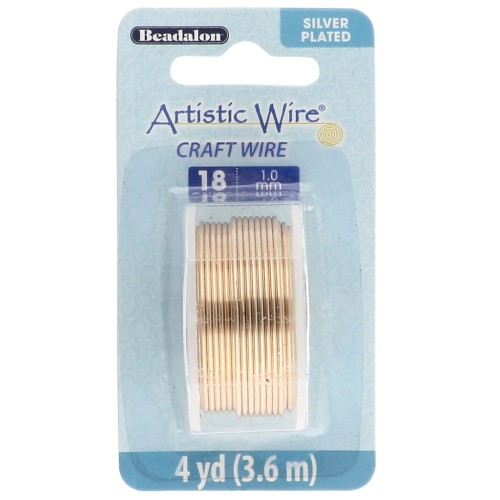 Fil de cuivre Artistic Wire 1 mm - Plaqué Argent Doré anti-ternissement x3.6m
