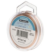 Fil de cuivre Artistic Wire 1 mm - Plaqué Argent Doré anti-ternissement x6.1m