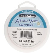 Fil de cuivre Artistic Wire 1 mm - Plaqué Argent Doré anti-ternissement x15.8m