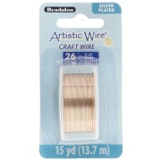 Fil de cuivre Artistic Wire 0.41 mm - Plaqué Argent Doré anti-ternissement x13.7m