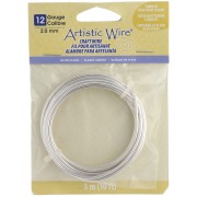 Fil de cuivre rond 2.1 mm Artistic Wire anti-ternissement - Argenté x3.1m|raw }}