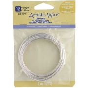 Fil de cuivre rond 2.1 mm Artistic Wire - Plaqué Argent anti-ternissement x3.1m