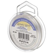 Fil de cuivre rond 0.41 mm Artistic Wire anti-ternissement - Argenté x27.4m