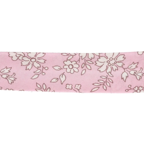 Biais en tissu Liberty - Capel - Rose - Nude x1m