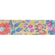 Biais en tissu Liberty - Clare Rich - Jaune - Orange - Bleu x1m