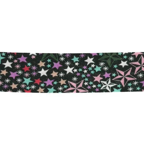 Biais en tissu Liberty - Adelajda - Noir - Multicolore x1m