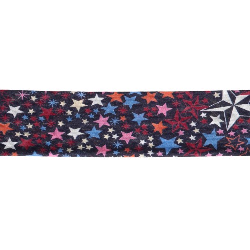 Biais en tissu Liberty - Adelajda - Bleu nuit - Multicolore x1m