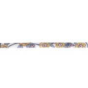 Cordon en tissu Liberty - Empress - Blanc - Bleu gris - Ocre x1m