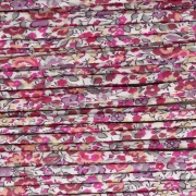 Cordon en tissu Liberty - Emma and Georgina - Blanc - Rose - Violet x1m