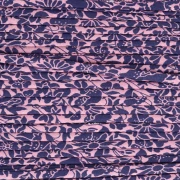 Cordon en tissu Liberty - Meadowland - Rose - Bleu nuit x1m