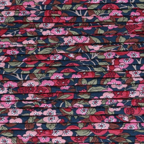 Cordon en tissu Liberty - Nectar - Bleu nuit - Vert - Rouge x1m