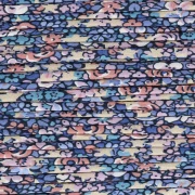Cordon en tissu Liberty - Emma and Georgina - Doré - Lilas - Bleu x1m