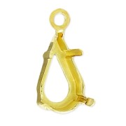 Serti griffe pendentif pour cabochon PureCrystal 4300/4328 10x6 mm - Doré x1