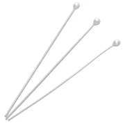 Clous tête boule 50x0.8 mm - tête du clou 2.5 mm - Argent 925 x5
