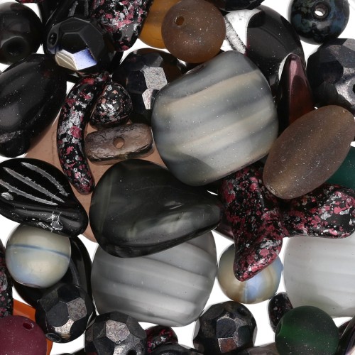 Assortiment de perles de bohème - Stone Clay x50g