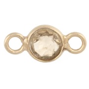 Citrine - Intercalaire rond facetté 4.5 mm pierre gemme - Argent 925 Doré à l'or fin - Citrine Intercalaire rond facetté 4.5 mm pierre gemme - Argent 925 Doré à l'or fin - Citrine