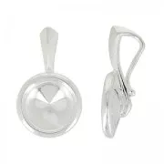 Serti pendentif pour cabochons PureCrystal 1122 8 mm en Argent 925 x1