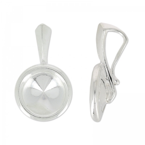 Serti pendentif pour cabochons PureCrystal 1122 8 mm en Argent 925 x1