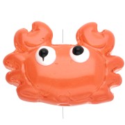 Perle crabe 15.5x21.5 mm en verre - Orange Foncé x1