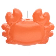 Perle crabe 15.5x21.5 mm en verre - Orange Foncé x1