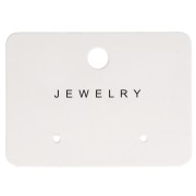 Lot de 10 cartes supports bijoux 4x5.5cm pour boucles d'oreilles - Jewelry - Blanc