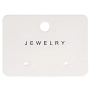 Lot de 10 cartes supports bijoux 4x5.5cm pour boucles d'oreilles - Jewelry - Blanc