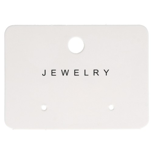 Lot de 10 cartes supports bijoux 4x5.5cm pour boucles d'oreilles - Jewelry - Blanc