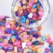 Sachet d'éclats de coquillage non percées et teintés - Multicolore x45 g